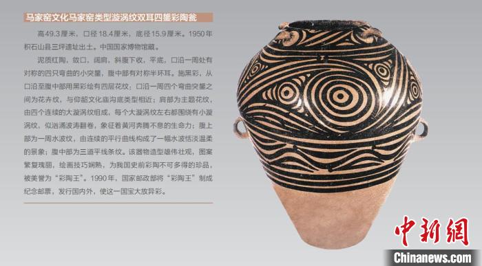 圖為“彩陶王”展板?！∨R夏州融媒體供圖