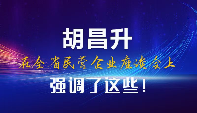 圖解|胡昌升在全省民營企業(yè)座談會上強調了這些